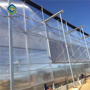 Hot Dipped Galvanized Steel 7.5m Polycarbonate Greenhouse