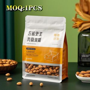 Custom Printed Plastic Flat Bottom Bags Reusable Moisture-Proof Food Packaging