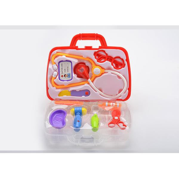 Buy Plastic Pretend Play Kids Doctor Kit With Working Stethoscope 10 Pcs Carry Case at wholesale prices