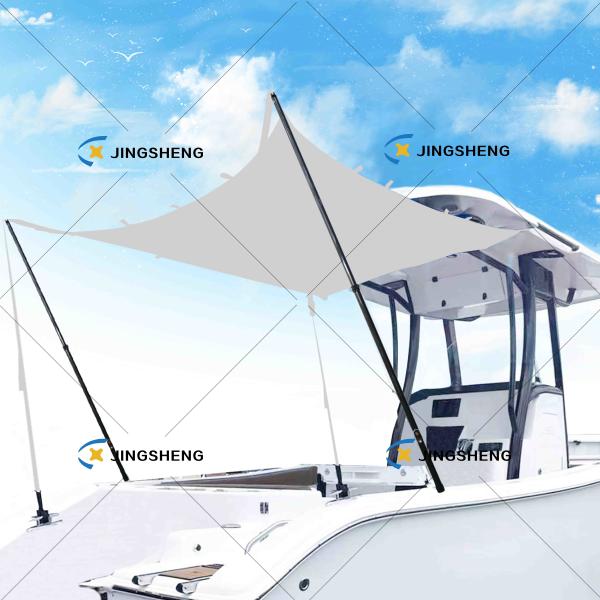 8ft Heavy Duty Sunshade Pole | Designed for Outrigger Use - Glossy Black