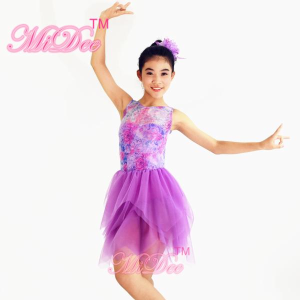 Dramatic Back Modern Dance Costumes Illusion Sweetheart Neckline Layered Tulle Skirt