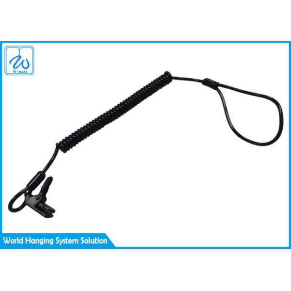 Buy Coiled Lanyard With Clamp End Easily Attaches To Hard Hat at wholesale prices