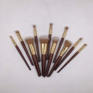 PU Leather Bag Pressed Powder Foundation Brush ISO 22716 Standard