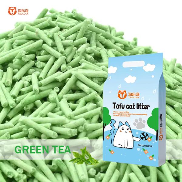 Factory Bulk Compostable 100% Plant-Based Cat Litter Sand Tofu Low Dust Eco-Friendly Rapid Clumping Water-Soluble Soft Texture for Paws