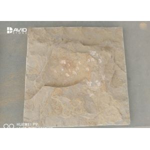 Yellow Natural Limestone Tiles Mild Texture Strong Water Absorption