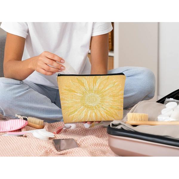 Lightweight Waterproof Flower Cosmetic Bag For Teen Girls Women Birthday Christmas