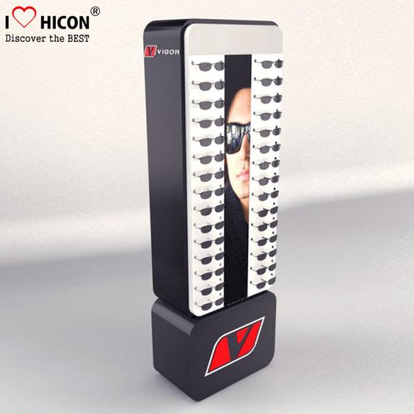 Buy Black Sunglasses Display Case Freestanding Acrylic Top Sunglass Display Cabinet at wholesale prices