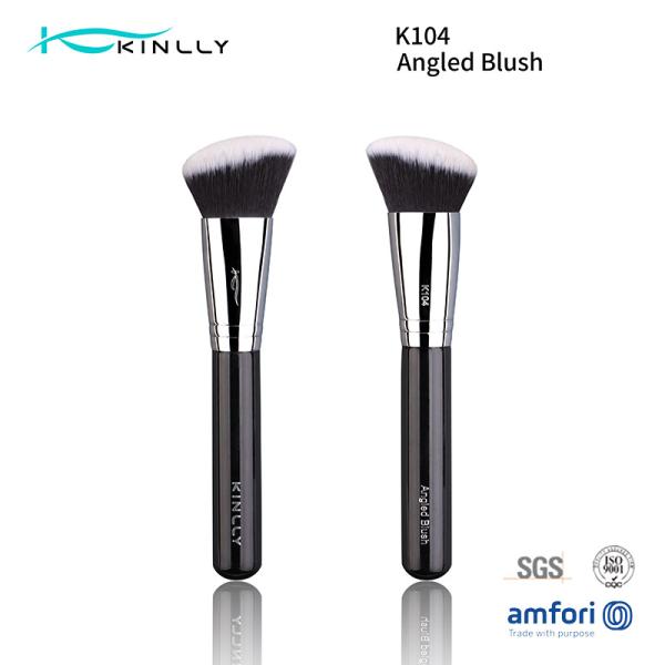 Buy OEM ODM Angled Blush Brush Full Coverage WIth Copper Ferrule at wholesale prices