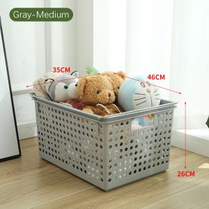 46*35cm 3 Tier Washing Basket White Plastic Laundry Hamper Home Use