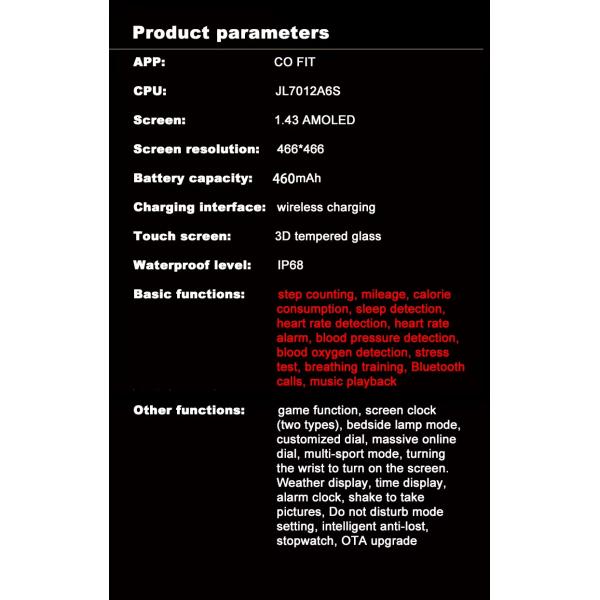 Amoled Round Rugged Waterproof Outdoor Smartwatch Contactless R1 Pro