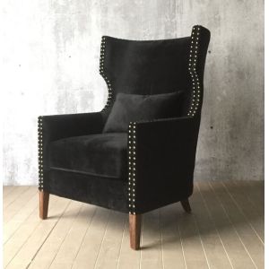 Quality Fabric upholstery oak wood hotel lounge chair/single sofa/living room single sofa for sale