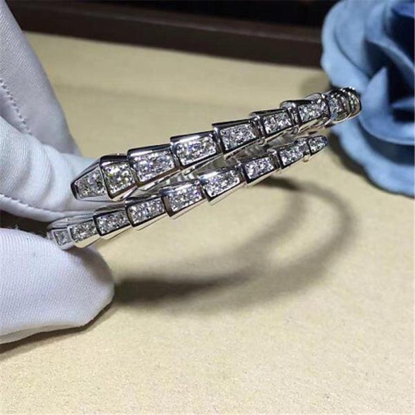 Real low price and high quality jewels diamond snake Bracelet 18k gold white gold yellow gold rose gold diamond Bracelet