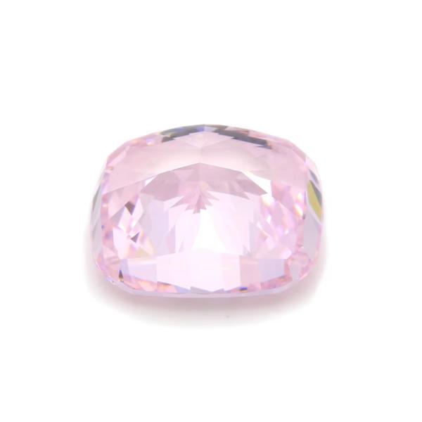 4k Iced Cut Cz Stones Pink Color Cushion Shape 7x6mm 10x8mm Loose Gemstone Synthetic Cubic Zirconia