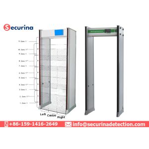 45 Detecting Zones Archway Metal Detector 7 Inch LCD Screen With Sound LED Alarm