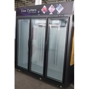 China Single - Temperature 3 Door Upright Display Freezer Energy Efficiency on sale