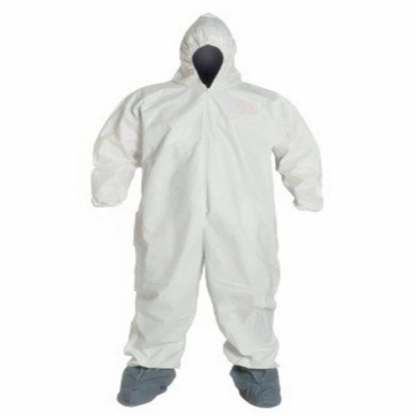 Buy S / M / L / XL PPES White Disposable Coveralls Suits at wholesale prices