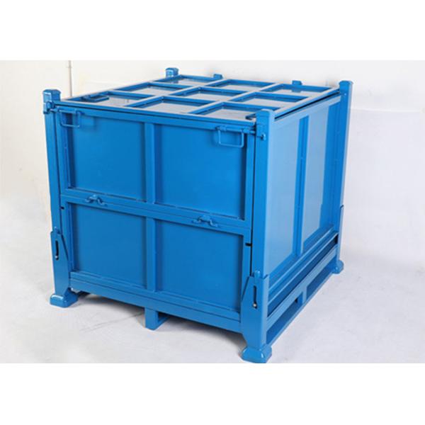 1500Kg Heavy Duty Metal Pallet Cage Collapsible Stillage Bins OEM