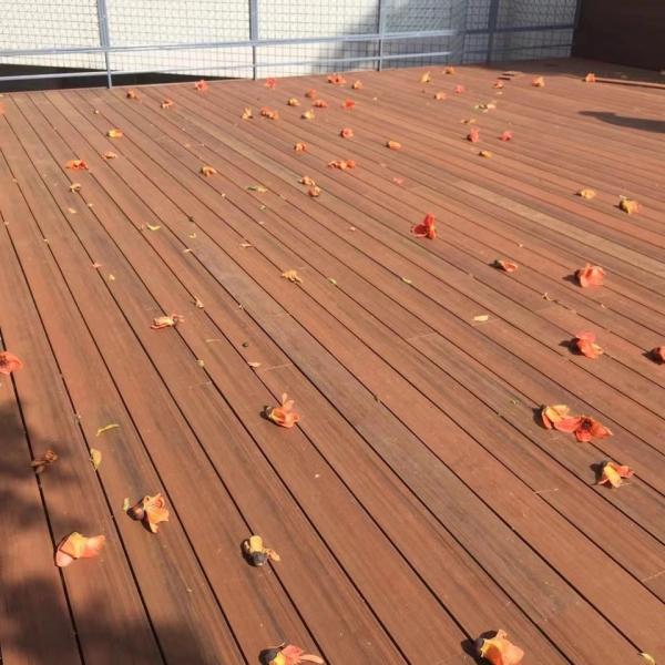 Outdoor House Decorate Wood Plastic Composite Flooring Co Extruded Decking 50mm