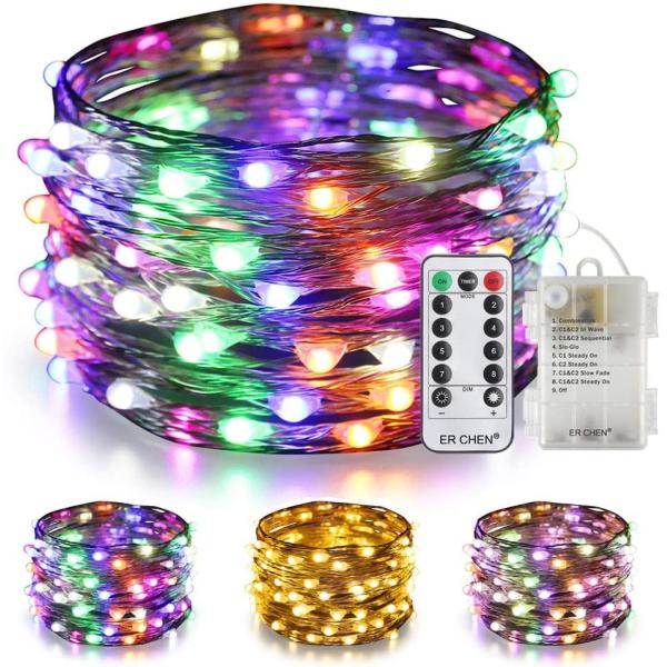 IP44 Waterproof LED String Lights 20ft 20 LED Festival Decorations Crafting Multicolor