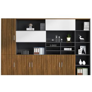 E1 Panel MDF Glass Wooden File Cabinets Office Furniture Anti Scrape