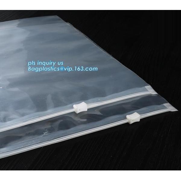 Buy slider pvc vinyl hanger bag, vinyl PVC bags with slider zipper, OEM clear plastic zipper pouch/ clear vinyl slider zippe at wholesale prices