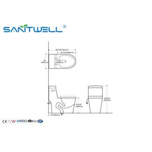 Brazil ceramic one piece vacuum toilet for bathroom toilet 720*405*675 mm Size