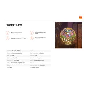 Filament Lamp(LDS-SMWF-G80 3D-4W)