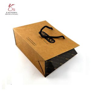 Embossing Stamping Printed Paper Gift Bags Biodegradable CMYK Color