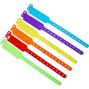 Manufacturer Disposable Custom Wristband Plastic Vinyl PVC Neon Fluorescent