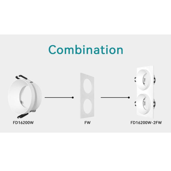 DIY Recessed Spotlight for Commercial Lighting | GU10 MR16 Two-End Frame