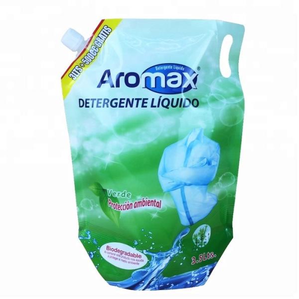 Aluminum Foil Spout Pouches Custom Print Doypack Fabric Softener Packaging For