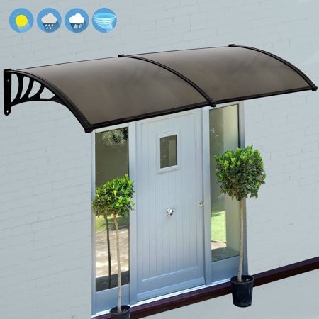 Buy 40"x 95" Window Awning Overhead Door Polycarbonate Cov S series Door Canopy at wholesale prices