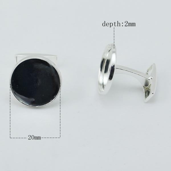 Buy High quality 20mm Cufflinks can be customized logo/brass cufflink at wholesale prices