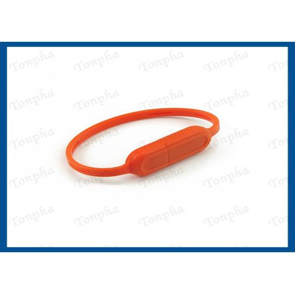 Promotional Thin Wristband Flash Drive Convenient Carrying Silicone Material