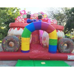 EN71 Outdoor Child Jumping Inflatable Bounce House With Slide