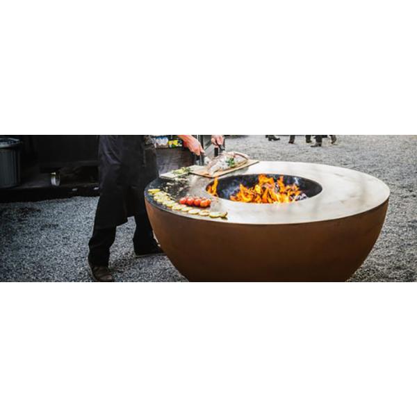 Corten Steel Garden Antique Fire Pit Rust BBQ Pit 31.5"