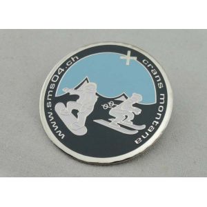 Brass Stamping LapelSoft Enamel Pin , Nickel Plating Butterfly Clutch