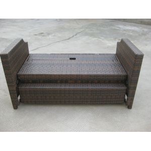 Outdoor Pool Rattan Expansion Daybed , Resin Wicker Furniture