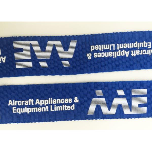 Fashionable Nylon Silk Screen Lanyards With Snap Hook / Card Clip