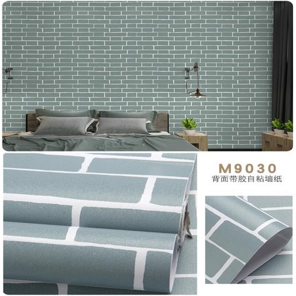 Walls with Modern Floral Design Waterproof 3D Brick Wallpaper backsplash