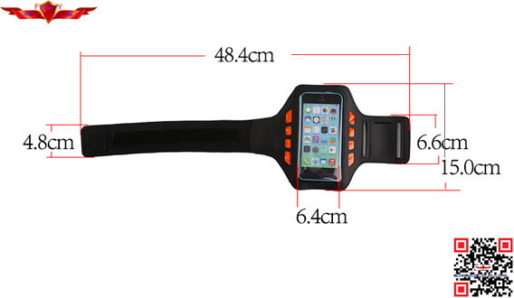 Hot Selling LED Sports Armband Cases For Iphone High Neoprene Material Multi Color