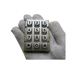 12 Black Metal Industrial Keypad For Door Lock Security Aging Resistance