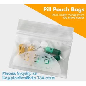 China Medicine Bags, Zip lockk Accessory Bags, Pill Baggies, Supplements organizer, Medication Pouch, Vitamin Storage on sale