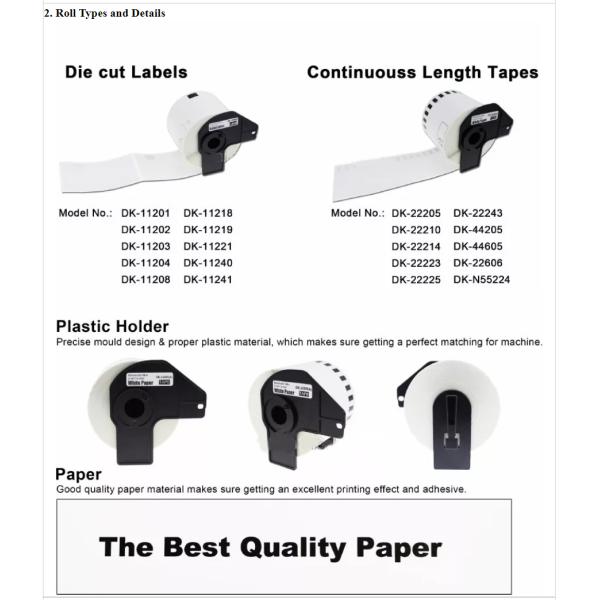 11201 Custom Adhesive Labels Waterproof Brother DK1201 Labels