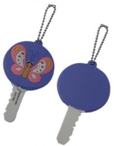 Quality Embossed PMS Color PVC Key Chain Pearl Necklace One / Both Sides Logo 8C for sale