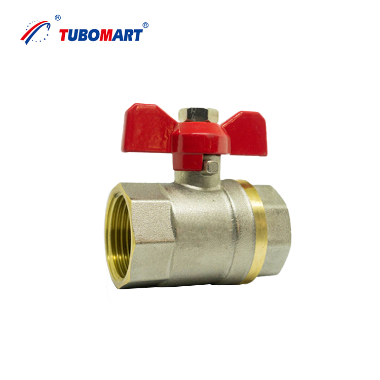 China OEM/ODM and AS4617 Cert. for Hot and Cold Water Brass Ball Valve with Long Handle and Brass Color and Nickel-Plated Color on sale