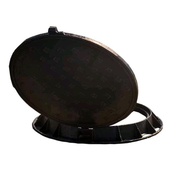 EN124 F900 Round Cast Iron Manhole Cover Bituminous Paint CE Approval