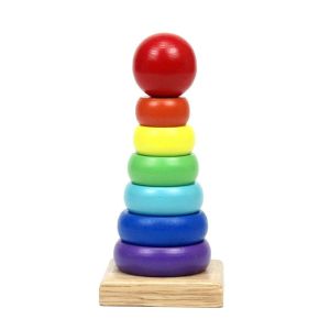 5.51in Wooden Montessori Baby Toys Beech Wood Teether