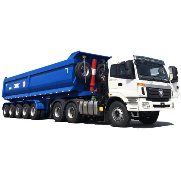CIMC 3/Tri Axles 60 Ton Tractor Tipper Trailer for Sale with Lower Price Near Me