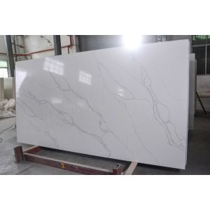 Engineered White Calacatta Engineered Quartz Kitchen Worktop NSF Certification
